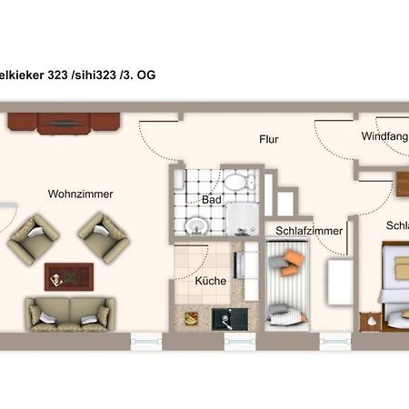 シリヒHus Inselkieker Hus Inselkieker 323アパートメント エクステリア 写真