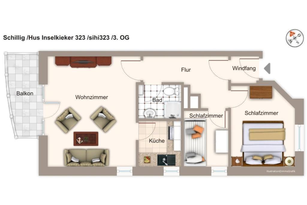 シリヒHus Inselkieker Hus Inselkieker 323アパートメント エクステリア 写真